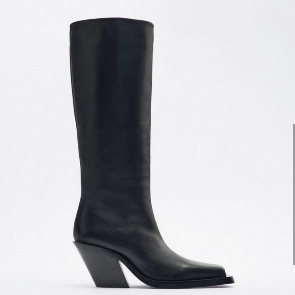 Brand New With Tags, Genuine Leather, Knee High, Square Toe Western Boots
